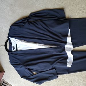 J Jill Navy Swing Jacket Cardi Wearever M